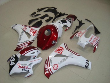 Kit Carenagem CBR 1000RR 2008-2011 - Branco Vermelho HARC Pro PIAA 634