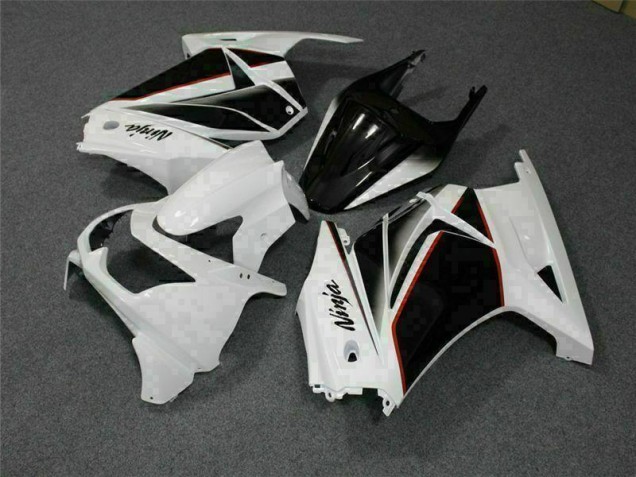 Kit Carenagem EX250 2008-2012 - Branco Preto Ninja