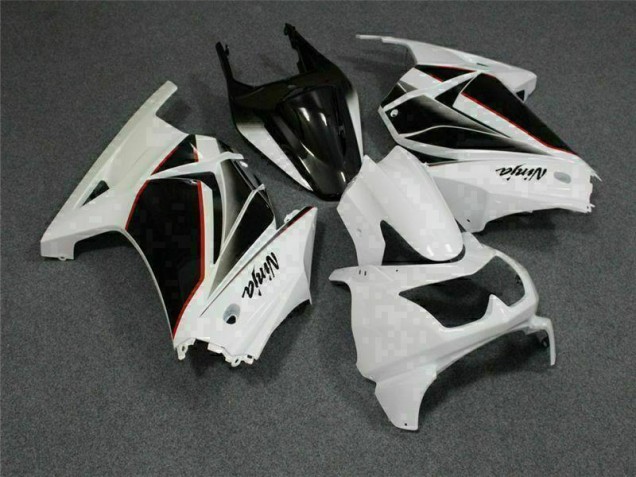 Kit Carenagem EX250 2008-2012 - Branco Preto Ninja