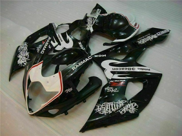 Kit Carenagem GSXR 1000 K5 2005-2006 - Branco Preto Kit Carenagem GSXR 1000 K5 2005-2006 - Branco Preto