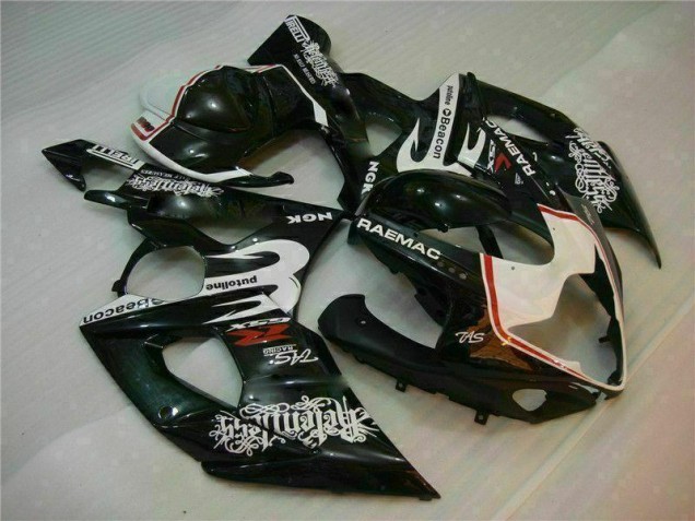 Kit Carenagem GSXR 1000 K5 2005-2006 - Branco Preto Kit Carenagem GSXR 1000 K5 2005-2006 - Branco Preto