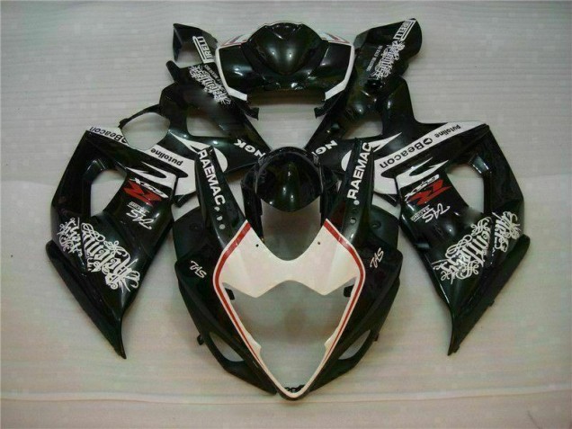 Kit Carenagem GSXR 1000 K5 2005-2006 - Branco Preto Kit Carenagem GSXR 1000 K5 2005-2006 - Branco Preto