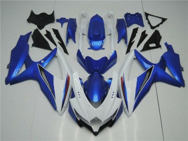 Kit Carenagem GSXR 600 / 750 K8 2008-2010 - Branco Azul