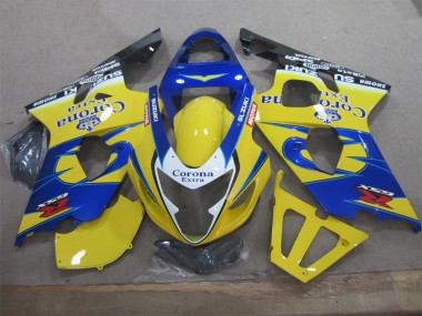 Kit Carenagem GSXR 600 K4 2004-2005 - Amarelo Azul Corona Extra