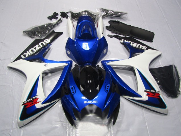 Kit Carenagem GSXR 600 K6 2006-2007 - Azul Branco Kit Carenagem GSXR 600 K6 2006-2007 - Azul Branco