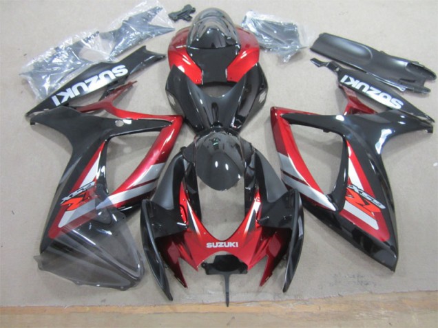 Kit Carenagem GSXR 600 K6 2006-2007 - Preto Vermelho Kit Carenagem GSXR 600 K6 2006-2007 - Preto Vermelho