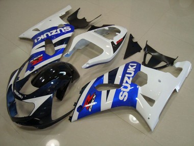 Kit Carenagem GSXR 750 K1 K2 K3 2001-2003 - Azul Branco