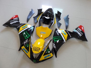 Kit Carenagem R1 2012-2014 - Amarelo Preto Monster