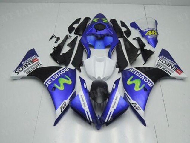 Kit Carenagem R1 2012-2014 - Azul Branco Preto