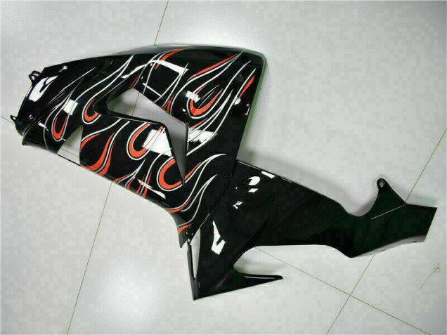 Kit Carenagem ZX10R 2006-2007 - Preto Vermelho Chama Kit Carenagem ZX10R 2006-2007 - Preto Vermelho Chama
