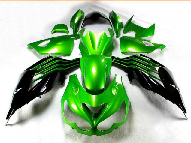 Kit Carenagem ZX14R ZZR 1400 2012-2021 - Preto Verde
