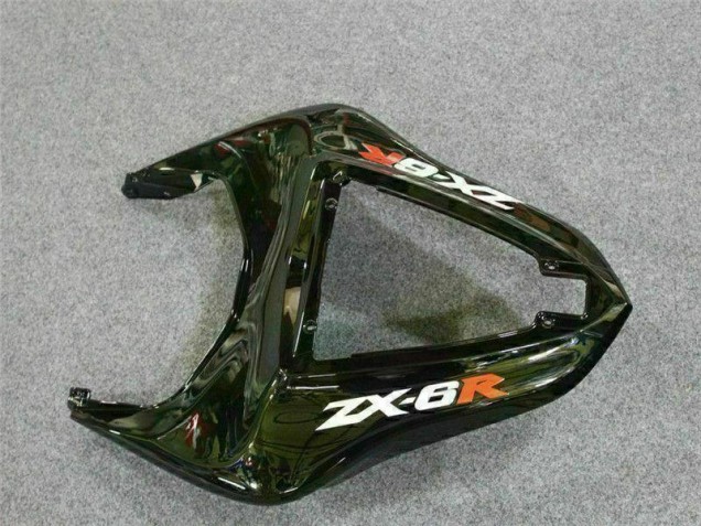 Kit Carenagem ZX6R 2007-2008 - Preto Vermelho Chama Kit Carenagem ZX6R 2007-2008 - Preto Vermelho Chama
