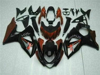Kit Completo Carenagem GSXR 1000 K9 2009-2016 - Castanho Preto