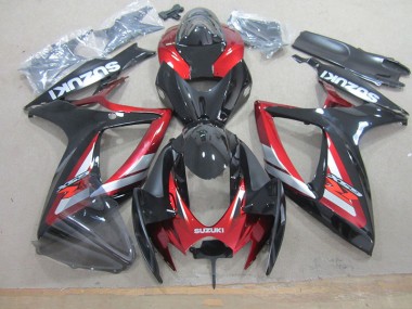 Kit Completo Carenagem GSXR 750 K6 2006-2007 - Preto Vermelho