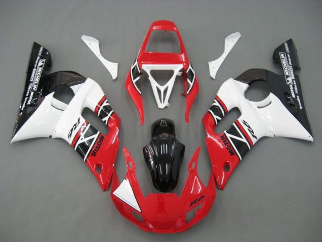 Kit Completo Carenagem R6 1998-2002 - Vermelho Branco Preto Kit Completo Carenagem R6 1998-2002 - Vermelho Branco Preto