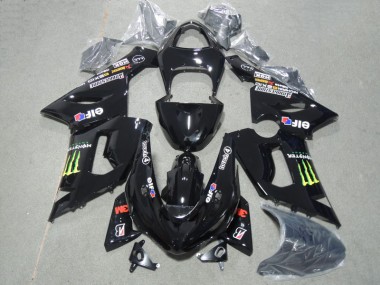 Kit Completo Carenagem ZX6R 2005-2006 - Preto 3M Touch4 Monster