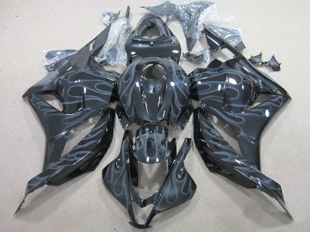 Kits Carenagem CBR 600RR 2009-2012 - Preto Prata Chama Kits Carenagem CBR 600RR 2009-2012 - Preto Prata Chama