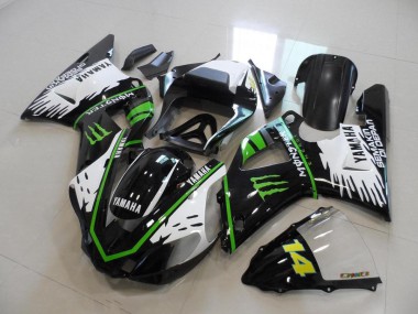 Kits Carenagem R1 2000-2001 - Preto Branco Verde Monster