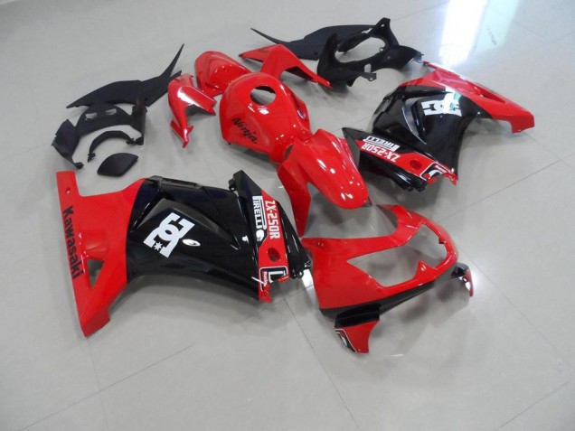 Kits Carenagem ZX 250R 2008-2012 - Vermelho Preto