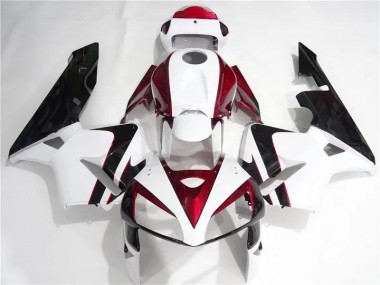 Kits Completo Carenagem CBR 600RR 2005-2006 - Vermelho Branco Preto