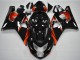 Lojas Carenagens Moto Suzuki GSXR 600/750 2004-2005 - Preto Brilhante Vermelho Listra