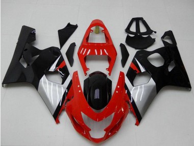 Lojas Carenagens Moto Suzuki GSXR 600/750 2004-2005 - Vermelho Prata Preto