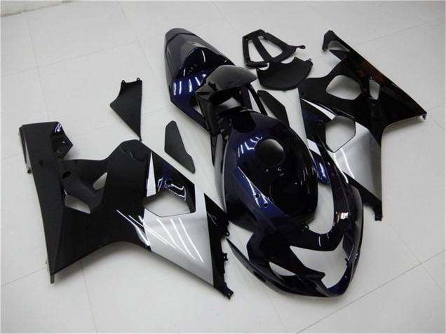 Lojas Carenagens Moto Suzuki GSXR 600/750 2004-2005 - Preto Brilhante Prata Azul