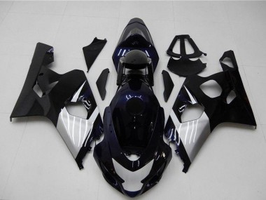 Lojas Carenagens Moto Suzuki GSXR 600/750 2004-2005 - Preto Brilhante Prata Azul