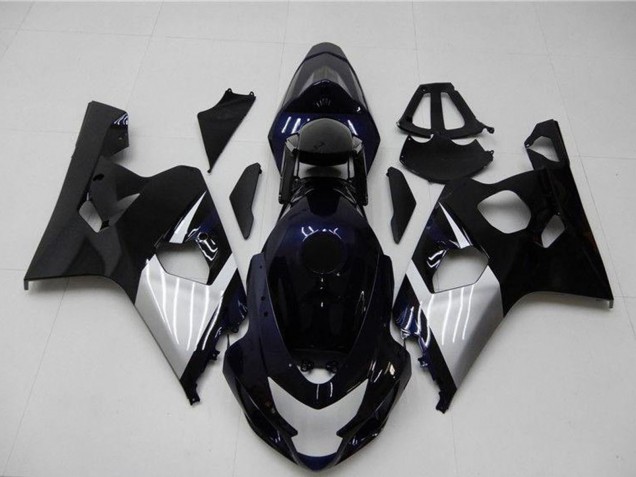 Lojas Carenagens Moto Suzuki GSXR 600/750 2004-2005 - Preto Brilhante Prata Azul