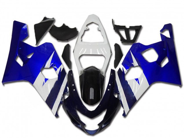 Lojas Kits Carenagem Moto Suzuki GSXR 600/750 2004-2005 - Branco Azul Preto