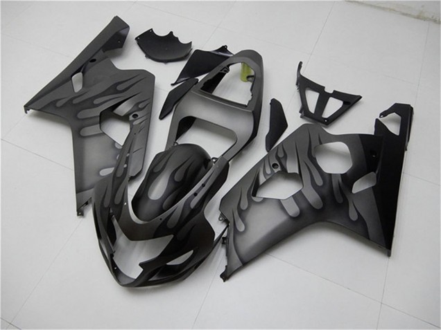 Lojas Carenagens Moto Suzuki GSXR 600/750 2004-2005 - Cinzento Preto Chama