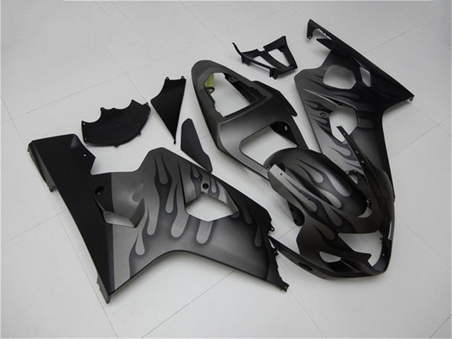 Lojas Carenagens Moto Suzuki GSXR 600/750 2004-2005 - Cinzento Preto Chama