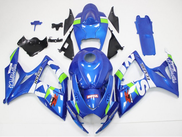Lojas Carenagens Moto Suzuki GSXR 600/750 2006-2007 - Azul Branco Verde Vermelho