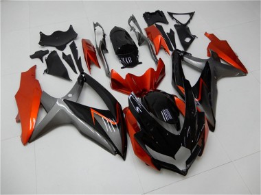 Lojas Carenagens Moto Suzuki GSXR 600/750 2008-2010 - Laranja Cinzento Preto Brilhante
