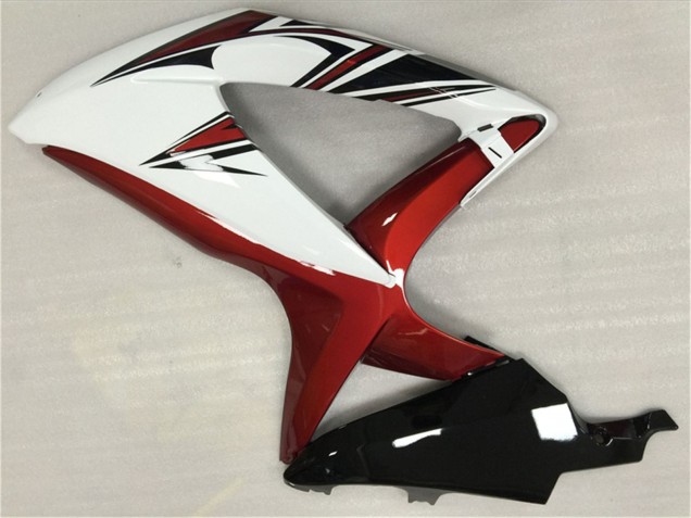 Lojas Carenagens Moto Suzuki GSXR 600/750 2008-2010 - Branco Vermelho Preto Brilhante