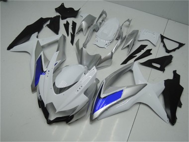 Lojas Carenagens Moto Suzuki GSXR 600/750 2008-2010 - Prata Branco Azul Preto