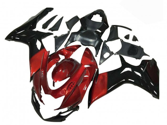 Lojas Carenagem Moto Suzuki GSXR 600/750 2011-2024 - Vermelho Preto Brilhante