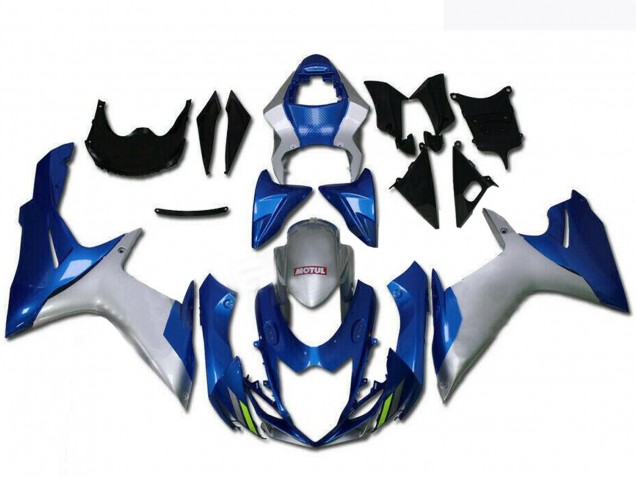 Lojas Carenagens Moto Suzuki GSXR 600/750 2011-2024 - Prata Azul