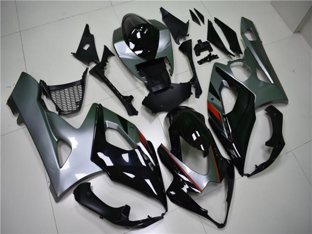 Lojas Carenagem Moto Suzuki GSXR 1000 2005-2006 - Preto Brilhante Prata