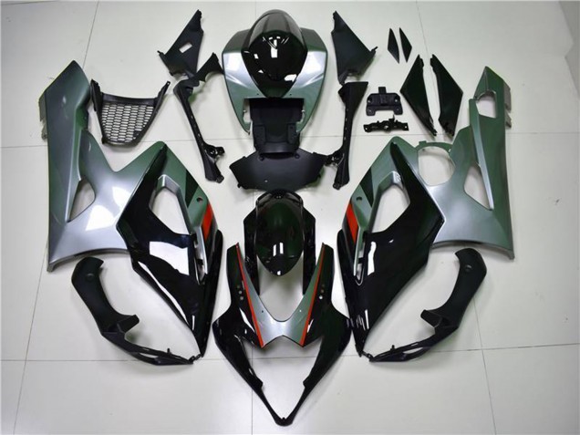 Lojas Carenagem Moto Suzuki GSXR 1000 2005-2006 - Preto Brilhante Prata