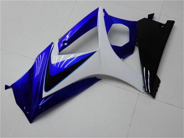 Lojas Carenagens Moto Suzuki GSXR 1000 2007-2008 - Branco Azul Preto No Decal