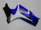 Lojas Carenagens Moto Suzuki GSXR 1000 2007-2008 - Branco Azul Preto No Decal