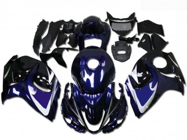 Lojas Carenagens Moto Suzuki GSXR 1300 Hayabusa 2008-2020 - Preto Brilhante Azul Branco