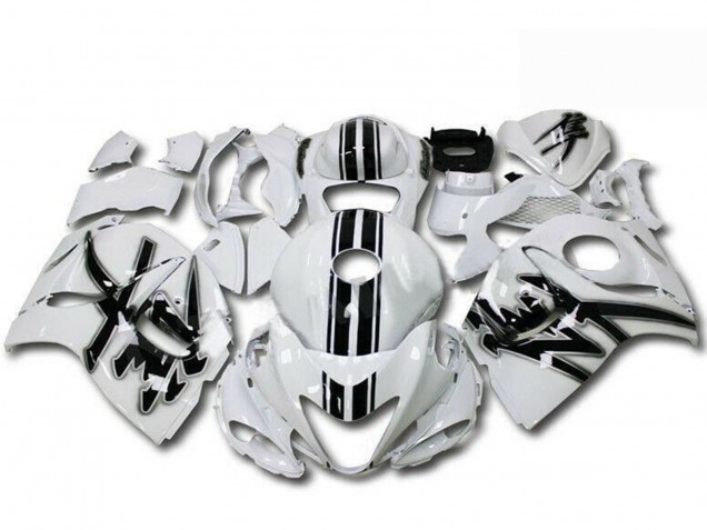 Lojas Carenagens Moto Suzuki GSXR 1300 Hayabusa 2008-2020 - Branco Pérola Preto
