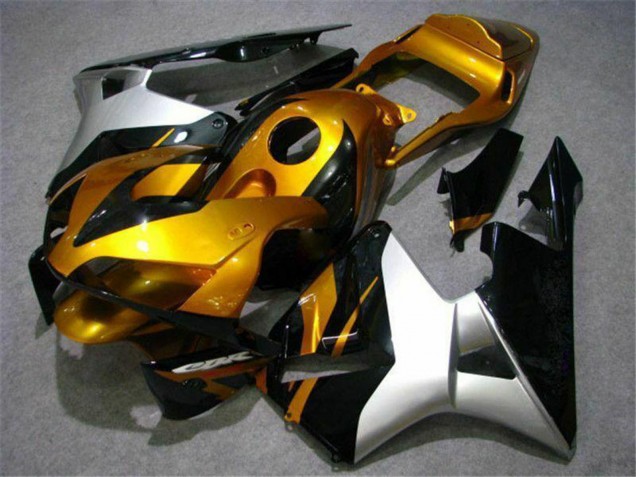 Lojas Carenagem Moto Honda CBR600RR 2003-2004 - Prata Ouro Preto Brilhante