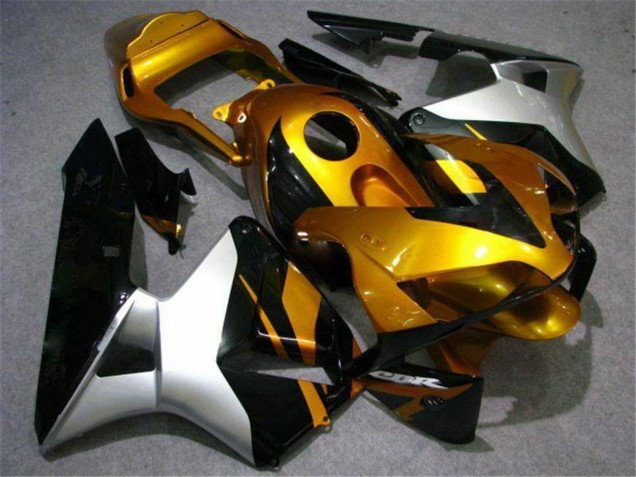 Lojas Carenagem Moto Honda CBR600RR 2003-2004 - Prata Ouro Preto Brilhante