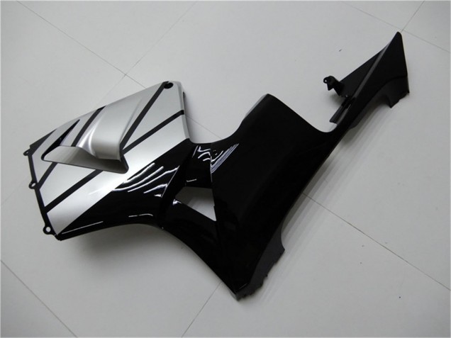 Lojas Carenagens Moto Honda CBR600RR 2003-2004 - Prata Preto Brilhante Listra
