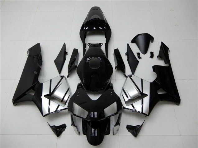 Lojas Carenagens Moto Honda CBR600RR 2003-2004 - Prata Preto Brilhante Listra
