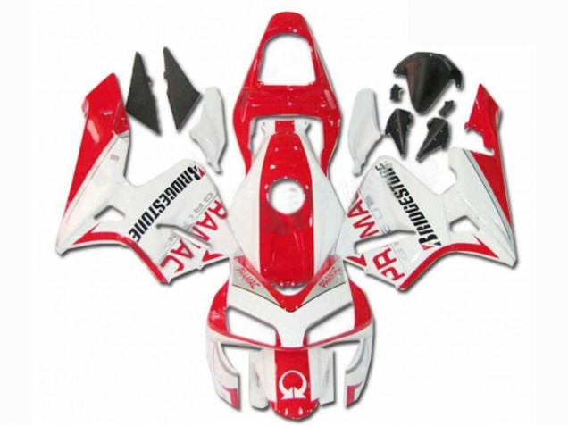 Lojas Carenagens Moto Honda CBR600RR 2003-2004 - Branco Vermelho Pramac Bridgestone