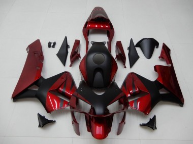 Lojas Carenagens Moto Honda CBR600RR 2003-2004 - Vermelho Preto Fosco Listra